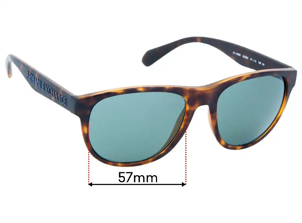 Sunglass Fix Lentes de Repuesto para Armani Exchange AX 4096S - 57mm Wide Sunglass Fix Lentes de Repuesto para Armani Exchange AX 4096S - 57mm Wide