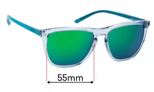 Sunglass Fix Lentes de Repuesto para Arnette Fry AN4301 - 55mm Wide Arnette Fry AN4301 Lentes de Repuesto 55mm wide