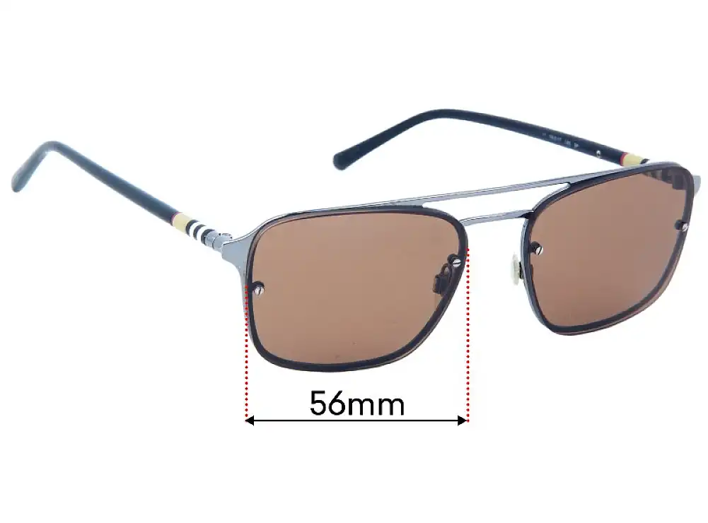Sunglass Fix Lentes de Repuesto para Burberry BE 3095 - 56mm Wide Sunglass Fix Lentes de Repuesto para Burberry BE 3095 - 56mm Wide