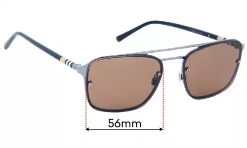 Sunglass Fix Lentes de Repuesto para Burberry BE 3095 - 56mm Wide Burberry BE 3095 Lentes de Repuesto 56mm wide