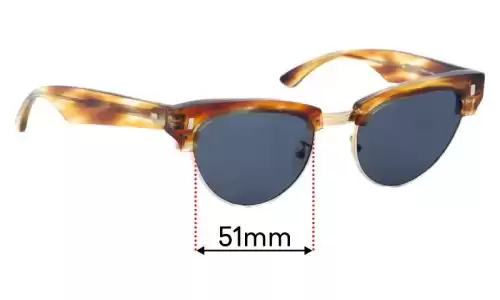 Sunglass Fix Lentes de Repuesto para Celine CL 40059U - 51mm Wide Celine CL 40059U Lentes de Repuesto 51mm wide