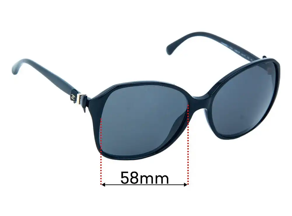 Sunglass Fix Lentes de Repuesto para Chanel 5205 - 58mm Wide Sunglass Fix Lentes de Repuesto para Chanel 5205 - 58mm Wide