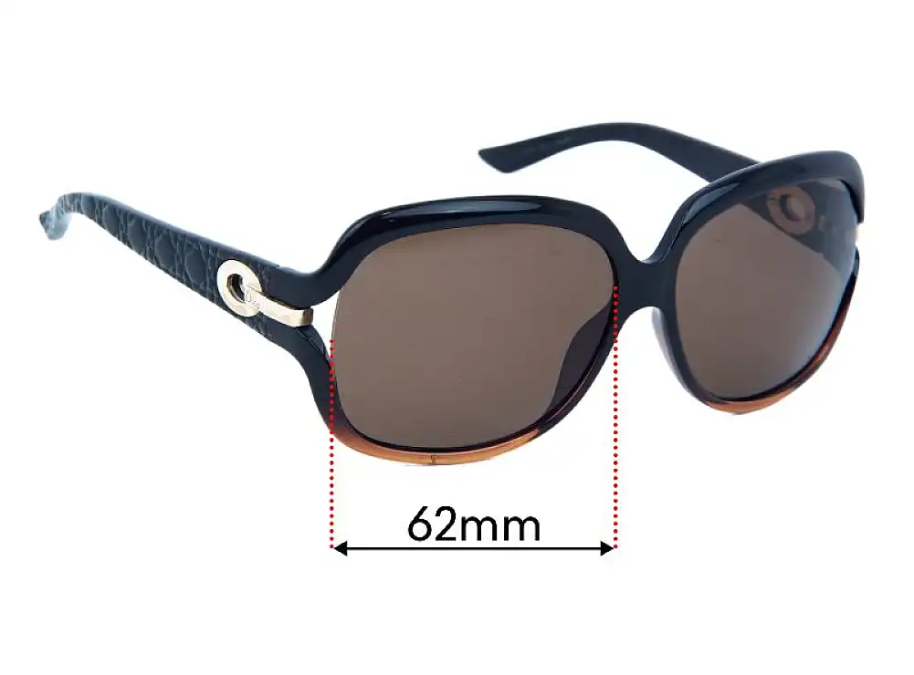 Sunglass Fix Lentes de Repuesto para Christian Dior My Lady Dior - 63mm Wide Sunglass Fix Lentes de Repuesto para Christian Dior My Lady Dior - 63mm Wide