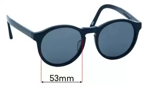 Sunglass Fix Lentes de Repuesto para Chronicles of Never Panacea - 53mm Wide Chronicles of Never Panacea Lentes de Repuesto 53mm wide