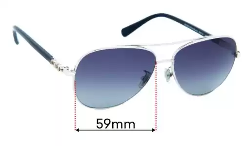 Sunglass Fix Lentes de Repuesto para Coach HC 7072B - 59mm Wide Coach HC 7072B Lentes de Repuesto 59mm wide