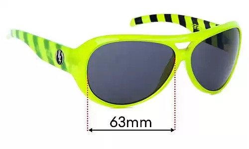 Sunglass Fix Lentes de Repuesto para Electric Gauge - 63mm Wide Electric Gauge Lentes de Repuesto 63mm wide