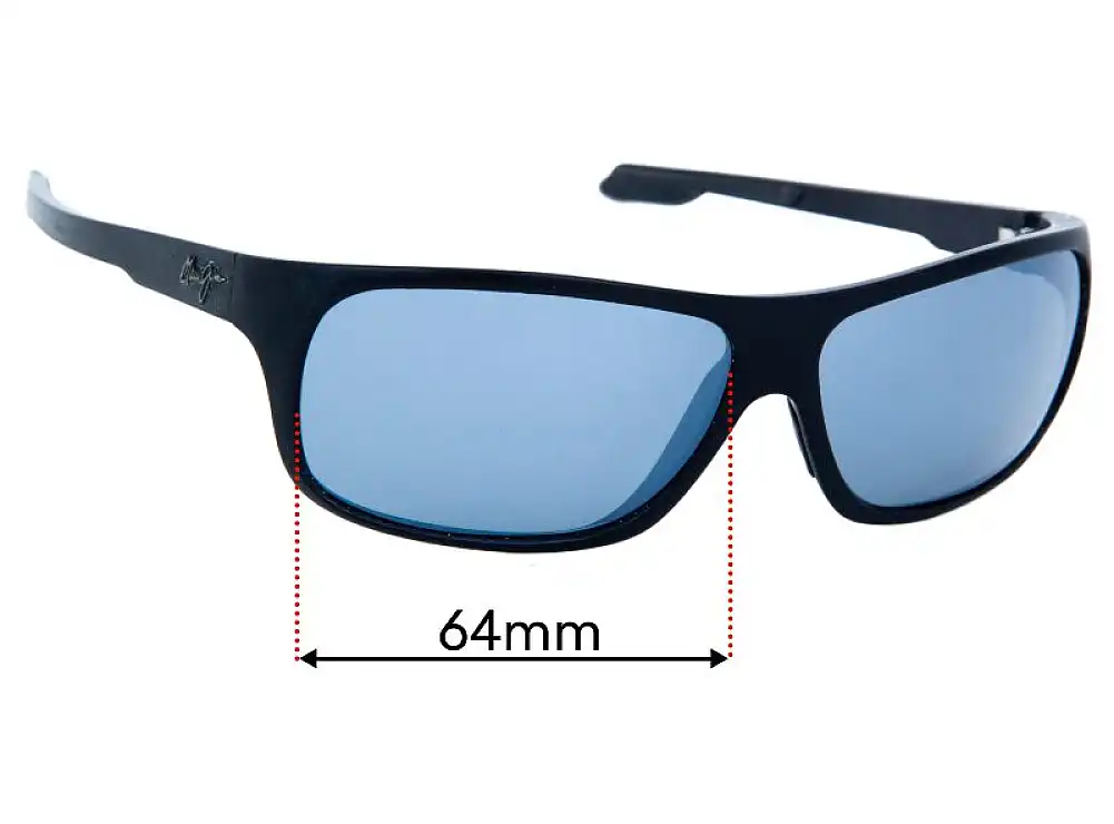 Sunglass Fix Lentes de Repuesto para Maui Jim MJ237 Island Time - 64mm Wide Sunglass Fix Lentes de Repuesto para Maui Jim MJ237 Island Time - 64mm Wide