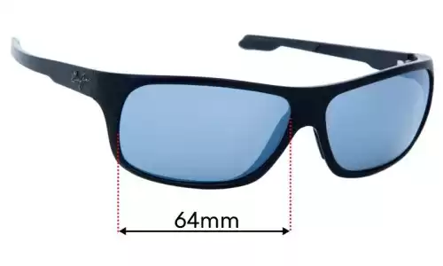Sunglass Fix Lentes de Repuesto para Maui Jim MJ237 Island Time - 64mm Wide Maui Jim MJ237 Island Time Lentes de Repuesto 64mm wide