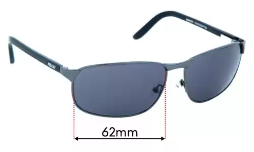 Sunglass Fix Lentes de Repuesto para Morrissey Benson - 62mm Wide Morrissey Benson Lentes de Repuesto 62mm wide