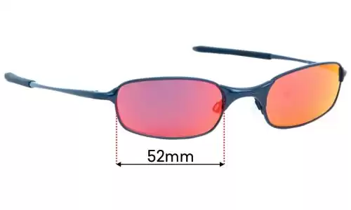 Sunglass Fix Lentes de Repuesto para Oakley Square Wire 2.0 Rx - 52mm Wide Oakley Square Wire 2.0 Rx Lentes de Repuesto 52mm wide