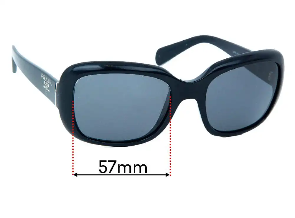 Sunglass Fix Lentes de Repuesto para Prada SPR17P - 57mm Wide Sunglass Fix Lentes de Repuesto para Prada SPR17P - 57mm Wide
