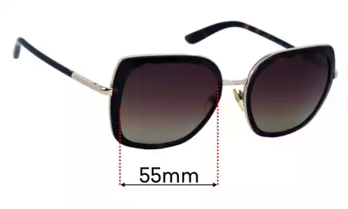 Sunglass Fix Lentes de Repuesto para Prada SPR59M - 55mm Wide Prada SPR59M Lentes de Repuesto 55mm wide