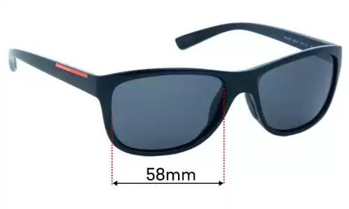 Sunglass Fix Lentes de Repuesto para Prada SPS05P - 58mm Wide Prada SPS05P Lentes de Repuesto 58mm wide