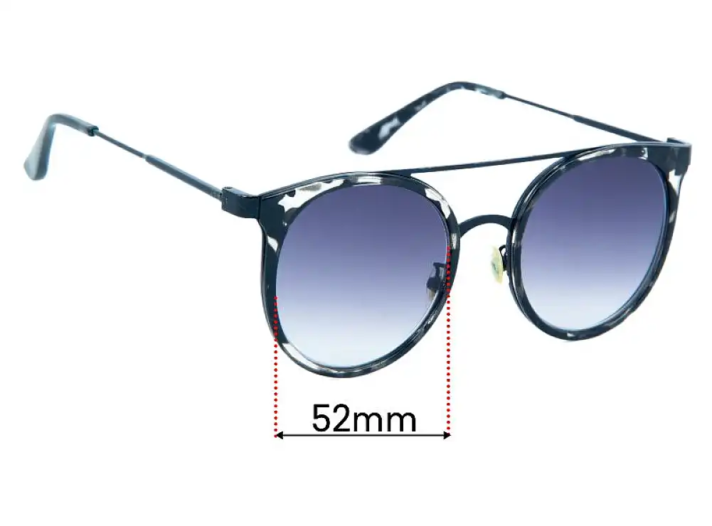 Sunglass Fix Lentes de Repuesto para Quay Kandygram - 52mm Wide Sunglass Fix Lentes de Repuesto para Quay Kandygram - 52mm Wide