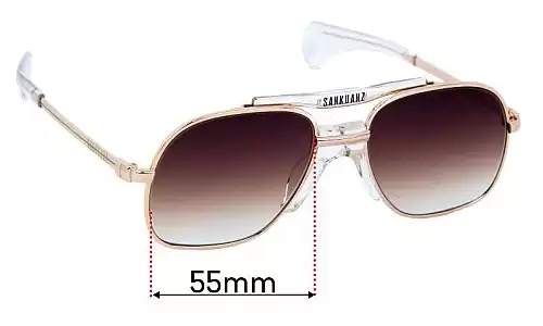 Sunglass Fix Lentes de Repuesto para Sankuanz Sniper - 55mm Wide Sankuanz Sniper Lentes de Repuesto 55mm wide