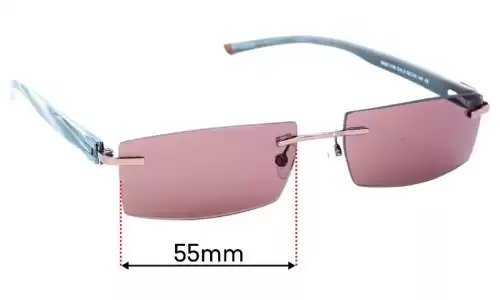 Sunglass Fix Lentes de Repuesto para Schottinger MOD.1199 - 55mm Wide Schottinger MOD.1199 Lentes de Repuesto 55mm wide