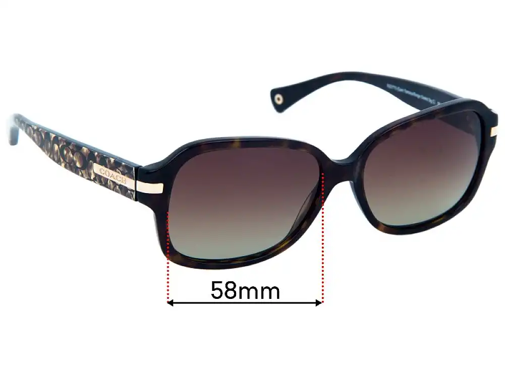 Sunglass Fix Lentes de Repuesto para Coach HC 8105 - 58mm Wide Sunglass Fix Lentes de Repuesto para Coach HC 8105 - 58mm Wide
