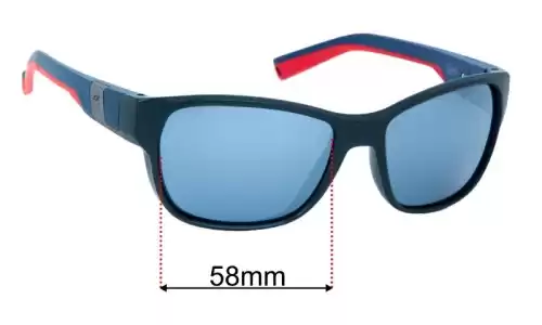 Sunglass Fix Lentes de Repuesto para Julbo Coast - 58mm Wide Julbo Coast Lentes de Repuesto 58mm wide