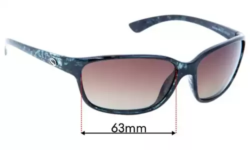 Sunglass Fix Lentes de Repuesto para Shamir Quanta - 63mm Wide Shamir Quanta Lentes de Repuesto 63mm wide
