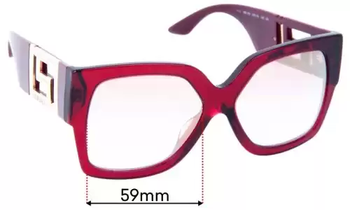 Sunglass Fix Lentes de Repuesto para Versace MOD 4402 - 59mm Wide Versace MOD 4402 Lentes de Repuesto 59mm wide