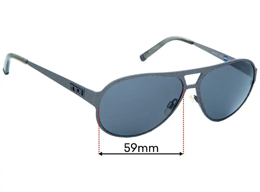 Sunglass Fix Lentes de Repuesto para Zeiss Tumi Kawazu - 59mm Wide Sunglass Fix Lentes de Repuesto para Zeiss Tumi Kawazu - 59mm Wide