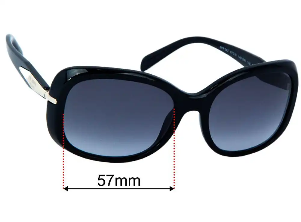 Sunglass Fix Lentes de Repuesto para Prada SPR 04Z - 57mm Wide Sunglass Fix Lentes de Repuesto para Prada SPR 04Z - 57mm Wide
