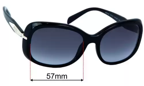Sunglass Fix Lentes de Repuesto para Prada SPR 04Z - 57mm Wide Prada SPR 04Z Lentes de Repuesto 57mm wide