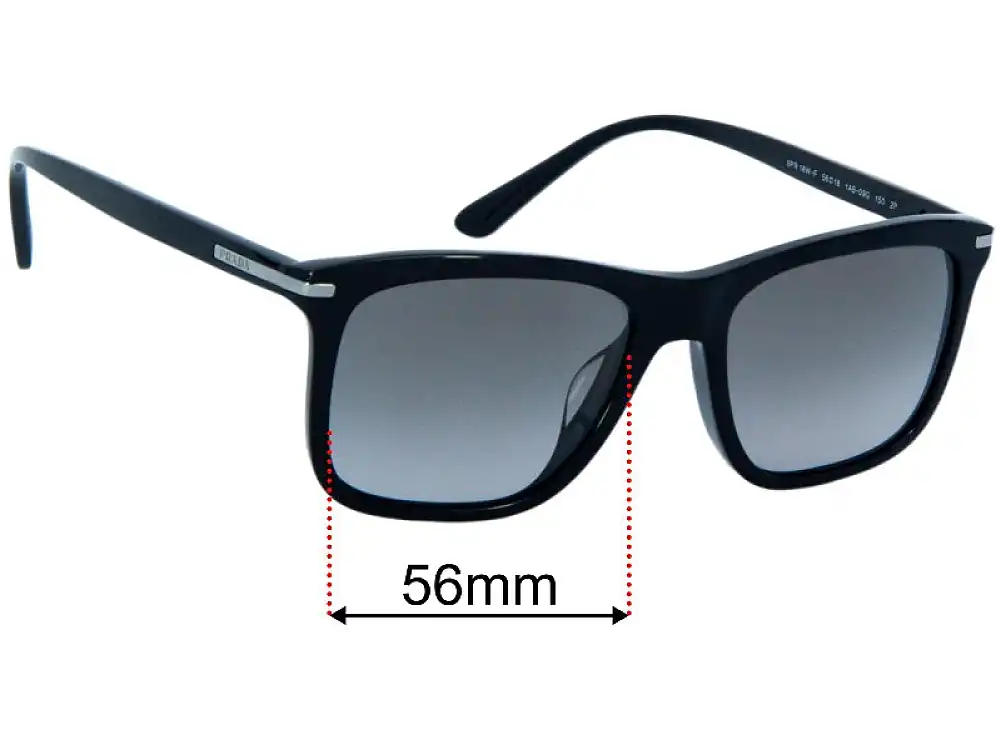 Sunglass Fix Lentes de Repuesto para Prada SPR 18W-F - 56mm Wide Sunglass Fix Lentes de Repuesto para Prada SPR 18W-F - 56mm Wide