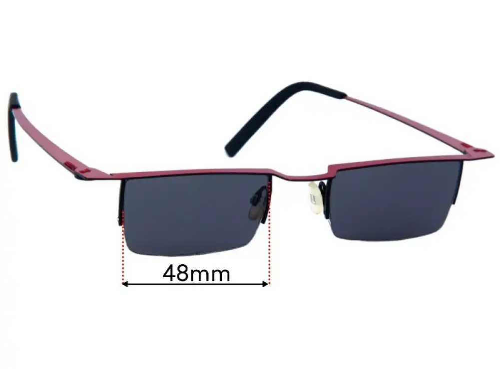 Sunglass Fix Lentes de Repuesto para Theo Agria - 48mm Wide Sunglass Fix Lentes de Repuesto para Theo Agria - 48mm Wide