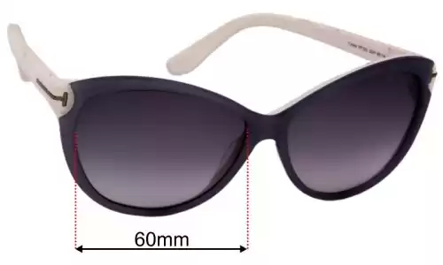 Sunglass Fix Lentes de Repuesto para Tom Ford Telma TF325 - 60mm Wide Tom Ford Telma TF325 Lentes de Repuesto 60mm wide