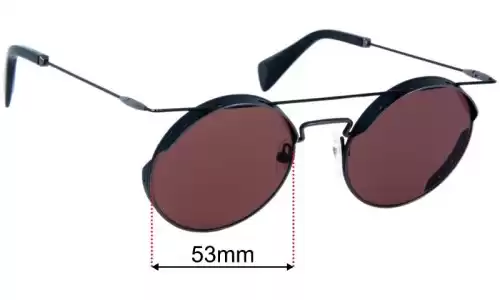 Yohji Yamamoto YY7019 Replacement Lenses - 53mm Yohji Yamamoto YY7019 Replacement Sunglass Lenses - 53mm