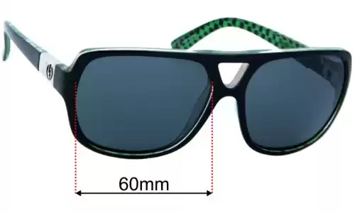 Sunglass Fix Lentes de Repuesto para Electric Bickle - 60mm Wide Electric Bickle Lentes de Repuesto 60mm wide
