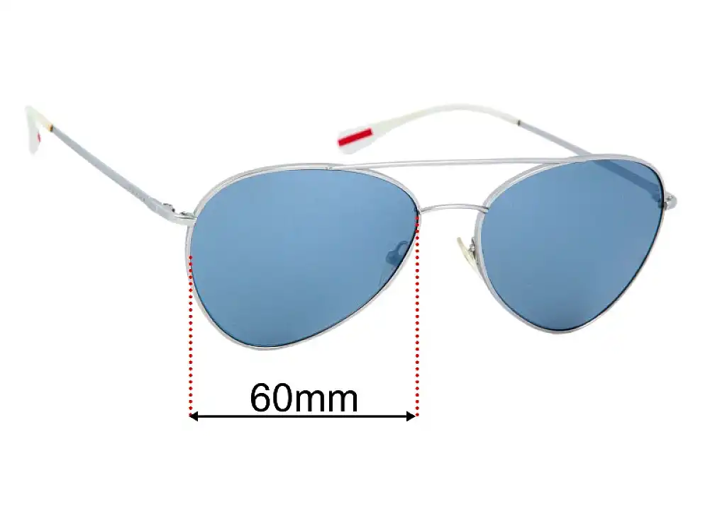 Sunglass Fix Lentes de Repuesto para Prada SPS50S & PS50SS - 60mm Wide Sunglass Fix Lentes de Repuesto para Prada SPS50S & PS50SS - 60mm Wide