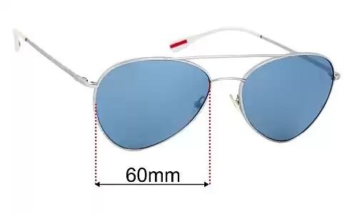 Sunglass Fix Lentes de Repuesto para Prada SPS50S & PS50SS - 60mm Wide Prada SPS50S & PS50SS Lentes de Repuesto 60mm wide