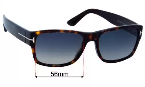 Sunglass Fix Lentes de Repuesto para Tom Ford Mason TF445 - 56mm Wide Tom Ford Mason TF445 Lentes de Repuesto 56mm wide
