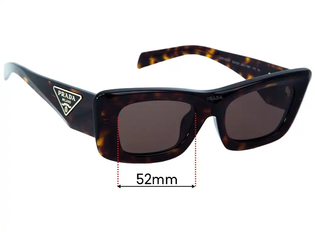 Sunglass Fix Lentes de Repuesto para Prada SPR13Z-F - 52mm Wide Sunglass Fix Lentes de Repuesto para Prada SPR13Z-F - 52mm Wide