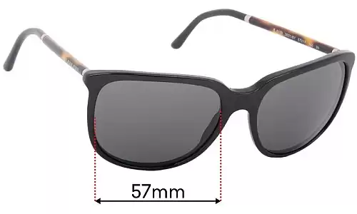 Sunglass Fix Lentes de Repuesto para Burberry B 4139 - 57mm Wide Burberry B 4139 Lentes de Repuesto 57mm wide