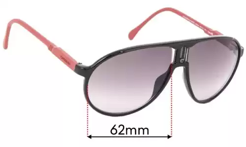 Sunglass Fix Lentes de Repuesto para Carrera Champion/Rubber - 62mm Wide Carrera Champion/Rubber Lentes de Repuesto 62mm wide