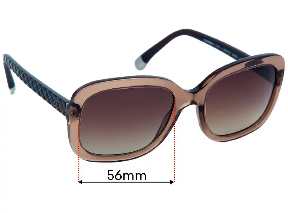 Sunglass Fix Lentes de Repuesto para Chanel 5329 - 56mm Wide Sunglass Fix Lentes de Repuesto para Chanel 5329 - 56mm Wide