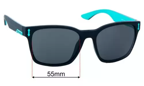 Dragon Dragon Liege DR511S Replacement Lenses - 55mm Wide Sunglass Fix Replacement Lenses for Dragon Liege DR511S - 55mm Wide