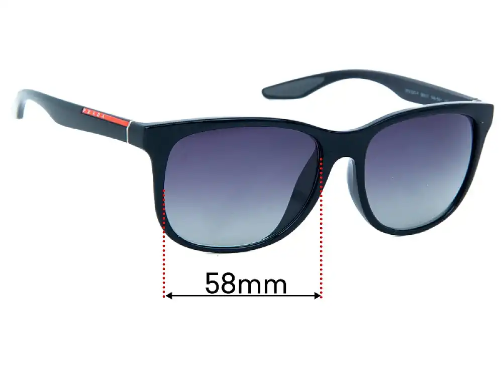 Sunglass Fix Lentes de Repuesto para Prada SPS 03O-F - 58mm Wide Sunglass Fix Lentes de Repuesto para Prada SPS 03O-F - 58mm Wide