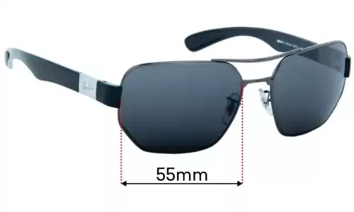 Ray Ban RB3672 Replacement Lenses - 60mm Ray Ban RB3672 Replacement Sunglass Lenses - 60mm