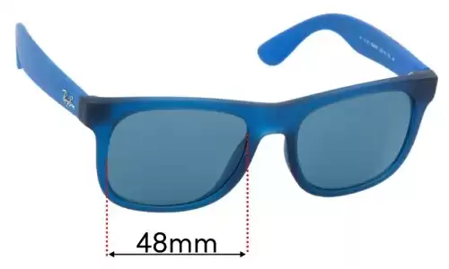Sunglass Fix Lentes de Repuesto para Ray-Ban Junior Justin RJ9069S - 48mm Wide Ray-Ban Junior Justin RJ9069S Lentes de Repuesto 48mm wide