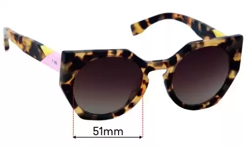Fendi FF 0151/S Replacement Lenses - 51mm Fendi FF 0151/S Replacement Sunglass Lenses - 51mm wide