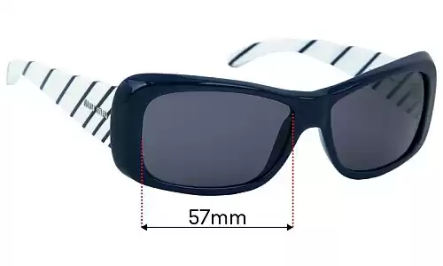 Sunglass Fix Replacement Lenses for Miu Miu SMU16F - 57mm Wide Sunglass Fix Replacement Lenses Miu Miu SMU16F - 57mm Wide