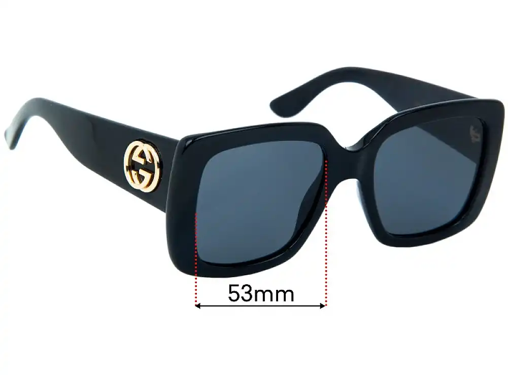 Gucci GG0141S Replacement Lenses - 53mm Gucci GG0141S Replacement Lenses - 53mm