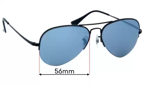 Ray Ban RB6589 Aviator Gaze Replacement Lenses - 56mm Ray Ban RB6589 Aviator Gaze Replacement Sunglass Lenses - 56mm