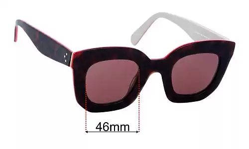 Celine CL 41091/S Replacement Lenses 46mm Celine CL 41091/S Sunglasses Replacement Lenses 46mm Wide