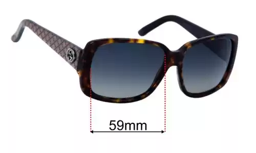 Gucci GG3161/S Replacement Lenses Sunglass Fix Replacement Lenses for Gucci GG3161/S
