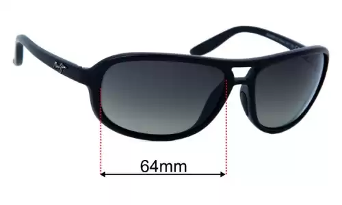 Maui Jim MJ288 Breakers Replacement Lenses 64mm Sunglass Fix Replacement Lenses for Maui Jim MJ288 Breakers - 64mm Wide